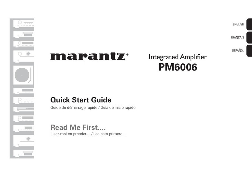 Marantz PM6006 quick start guide
