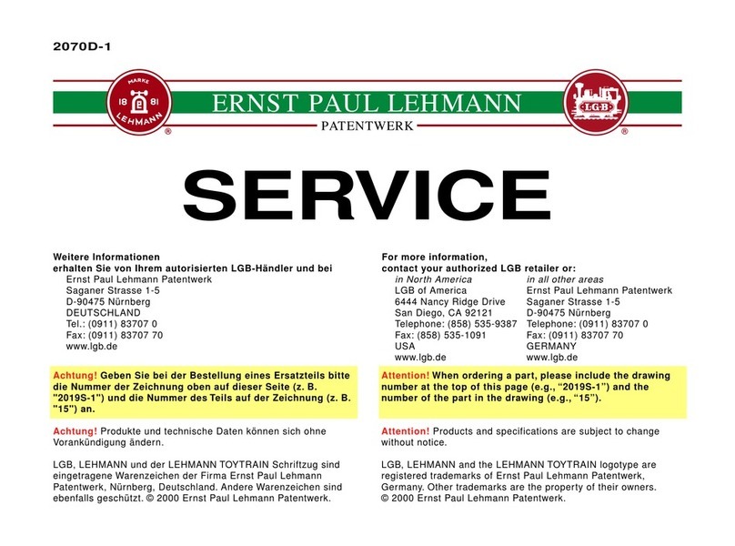 LGB Lehmann 2070D User manual