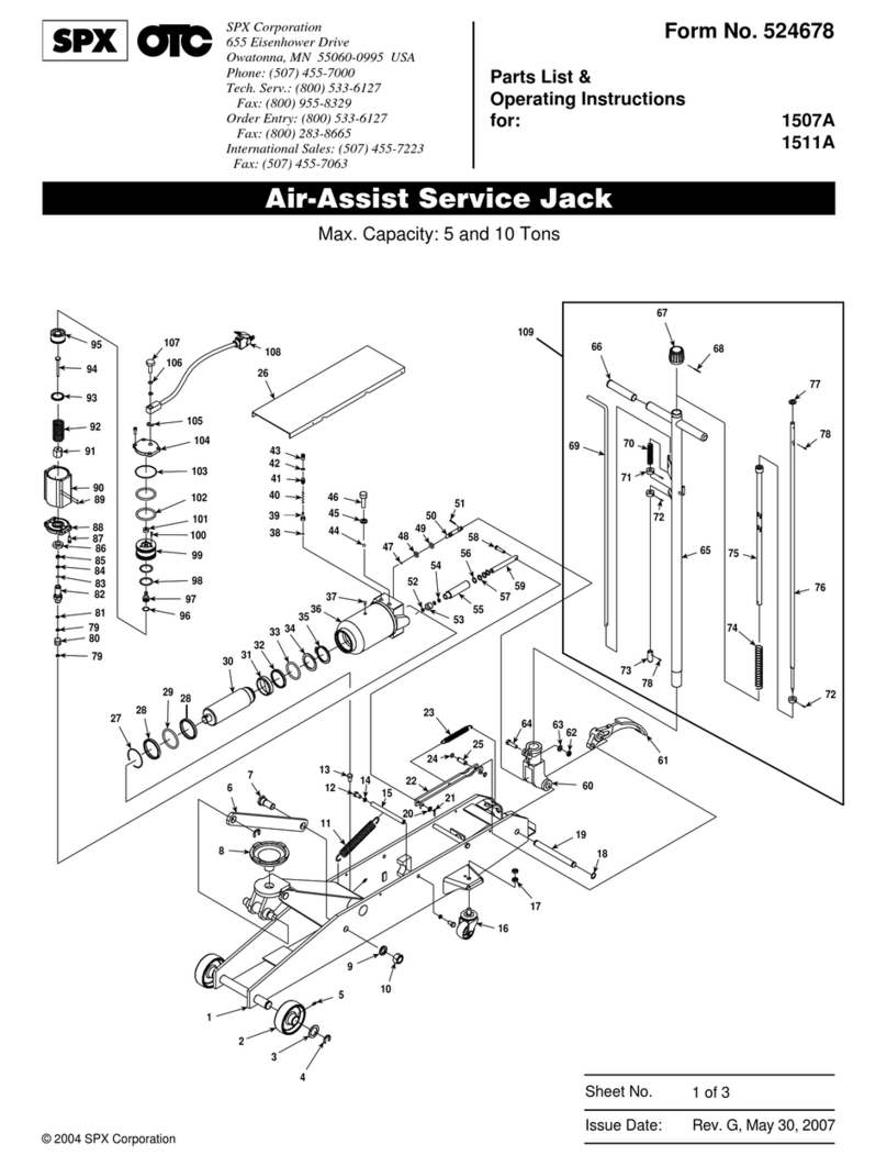 SPX 1507A operating instructions