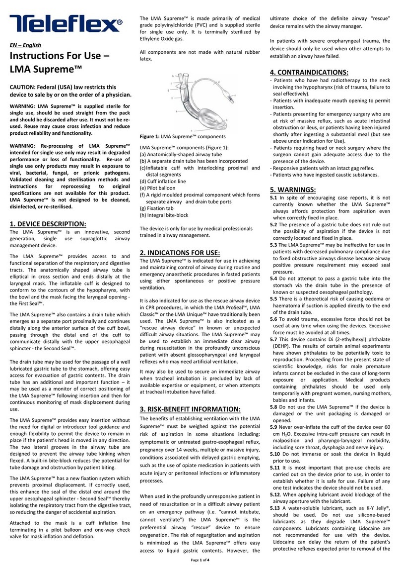 Teleflex LMA Supreme Instructions for use