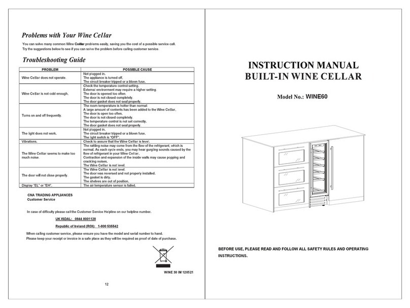 myappliances WINE60 instruction manual