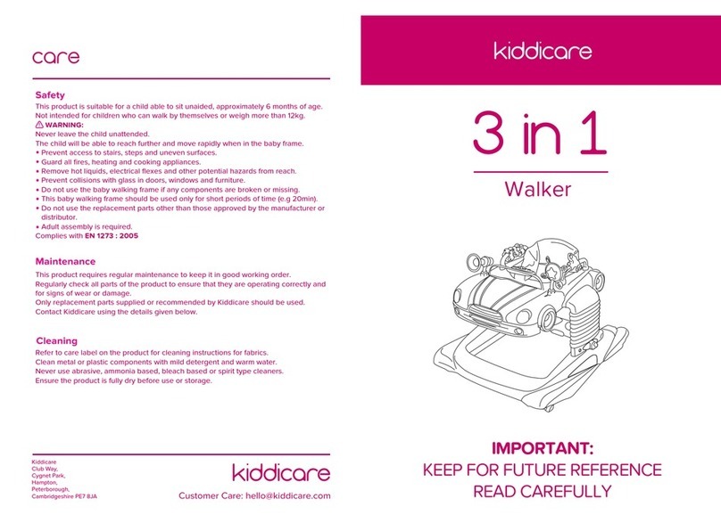Kiddicare 3 in 1 Walker manual
