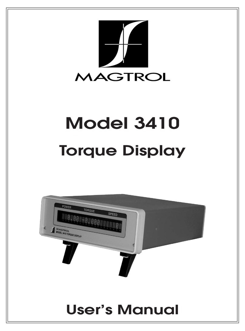 Magtrol 3410 user manual