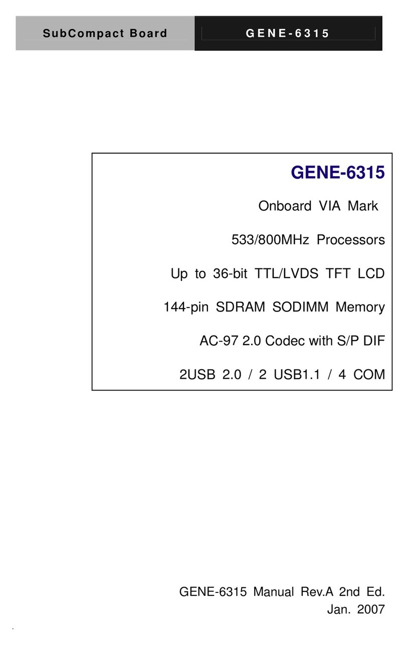 Aaeon GENE-6315 User manual Aaeon GENE-6315 User manual