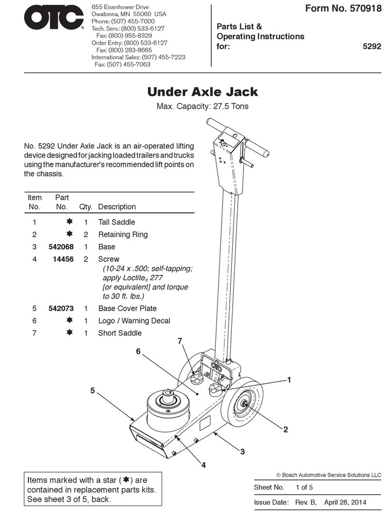 OTC Tools 5292 operating manual
