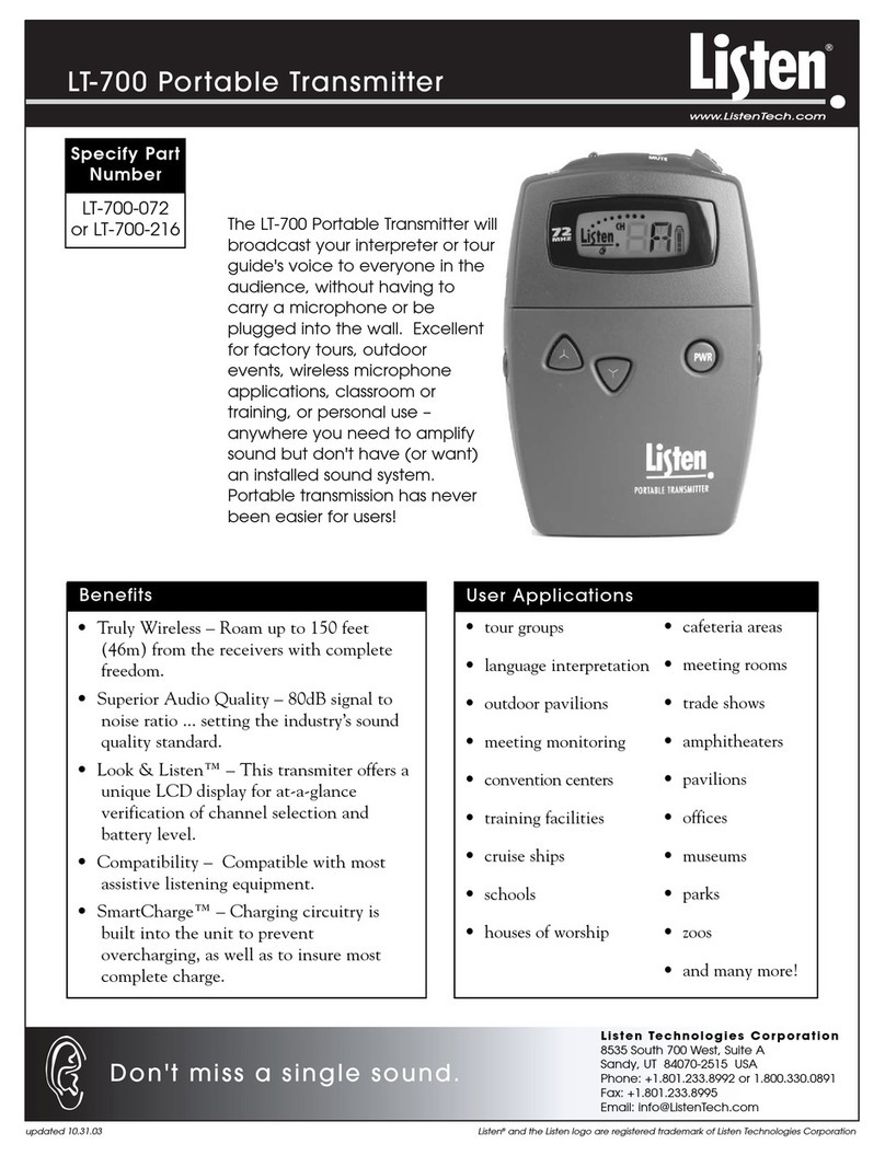 Listen LT-700 User manual