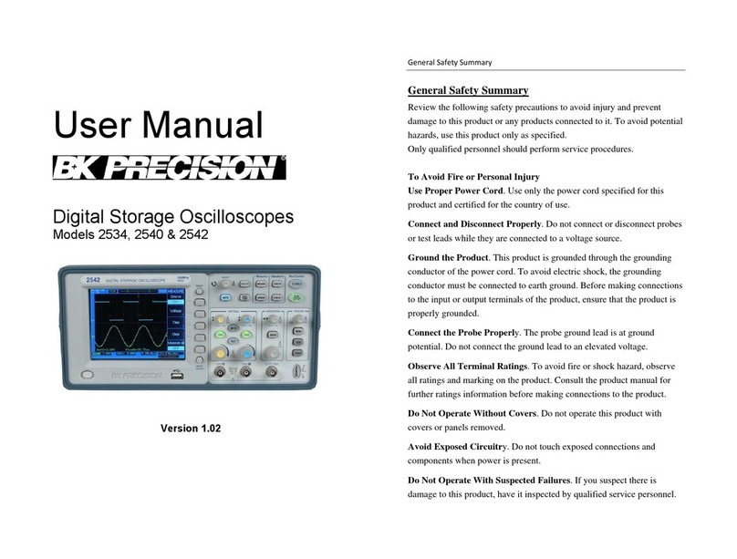 B+K precision 2540 User manual B+K precision 2540 User manual