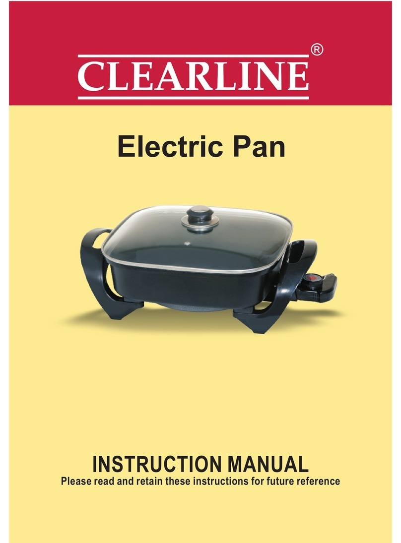 Clearline Electric Pan instruction manual