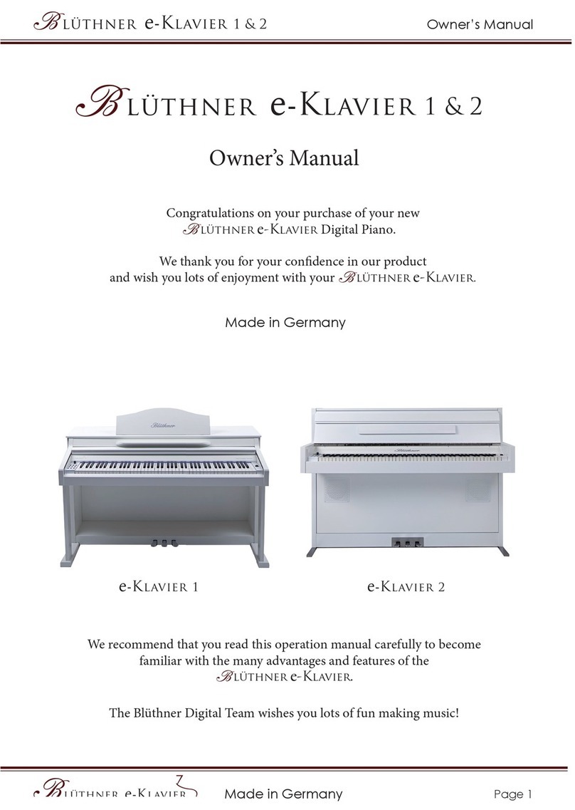 Bluther e-Klavier 1 owner's manual