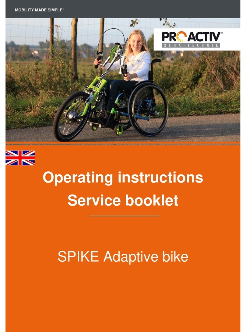 ProActiv SPIKE Adaptive bike Operating instructions service booklet