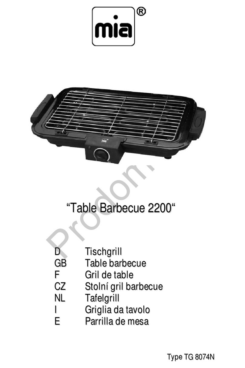 MIA Table Barbecue 2200 User manual