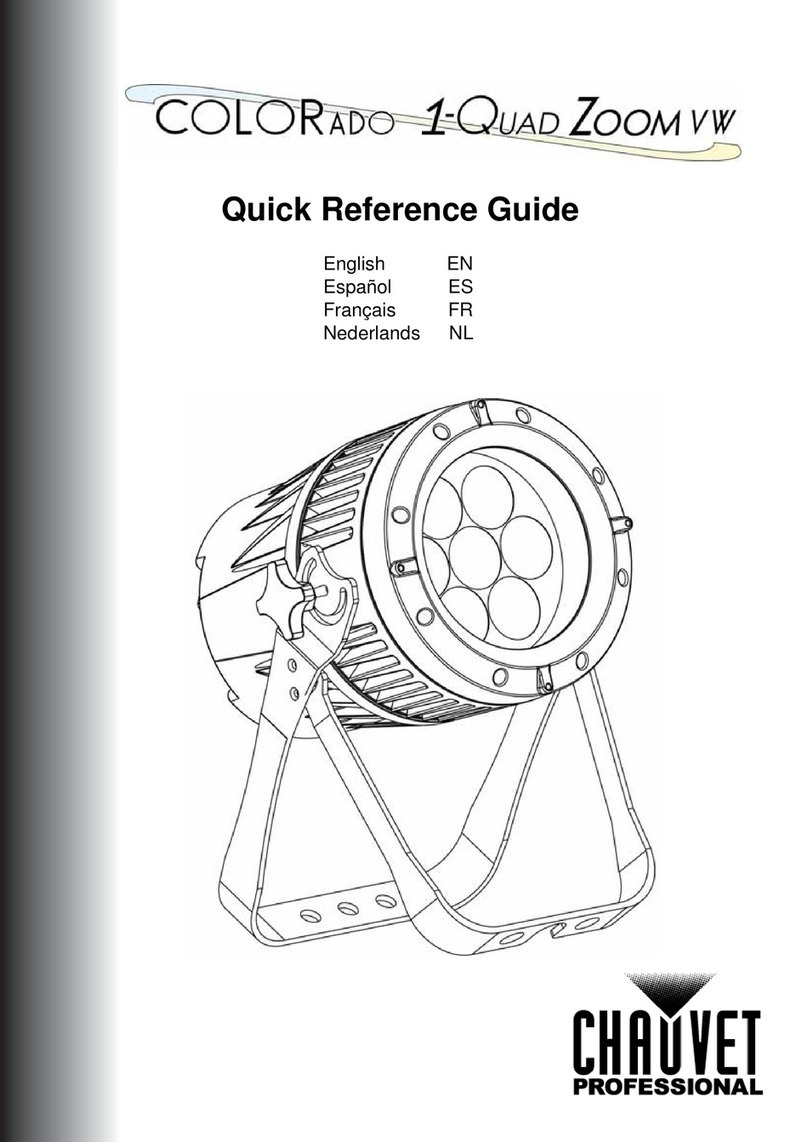 Chauvet Colorado 1-Quad Tour Quick reference guide Chauvet Colorado 1-Quad Tour Quick reference guide