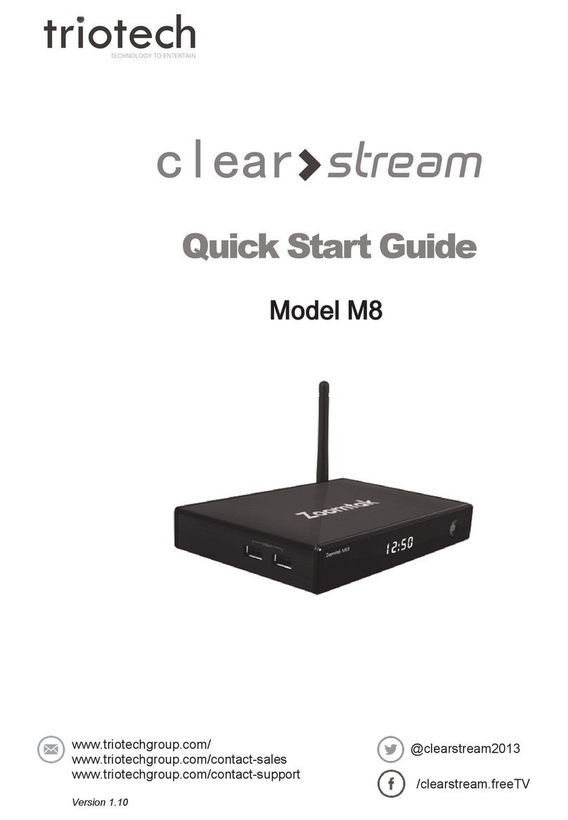 ClearStream Model M8 quick start guide