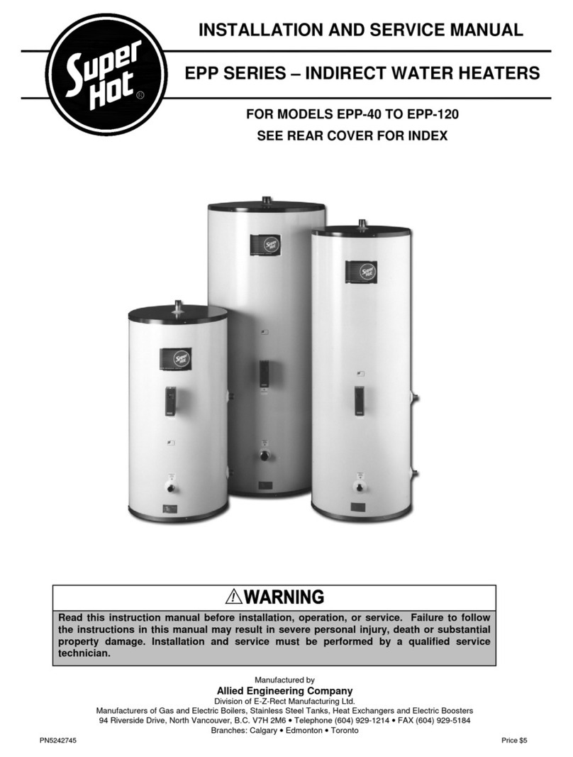 Super Hot EPP SERIES Installation and service manual