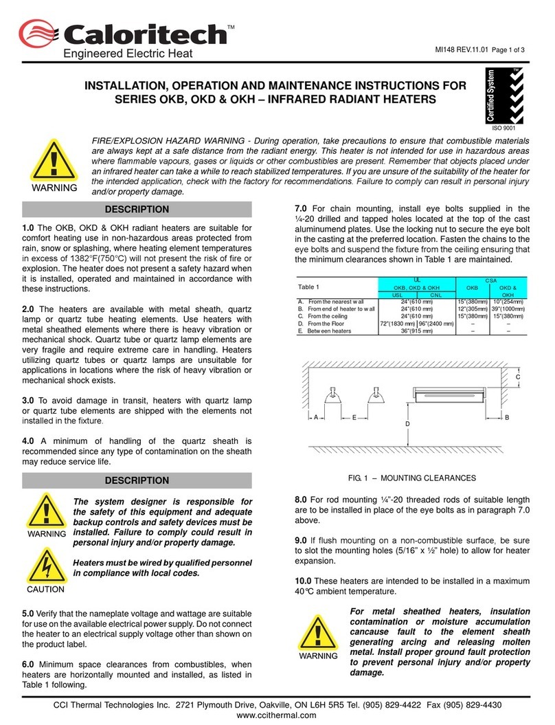Caloritech OKB Owner's manual
