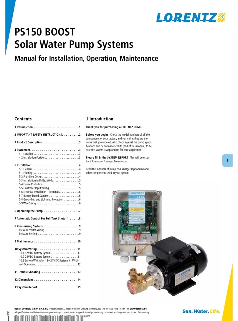 Lorentz PS150 Series Installation operation & maintenance