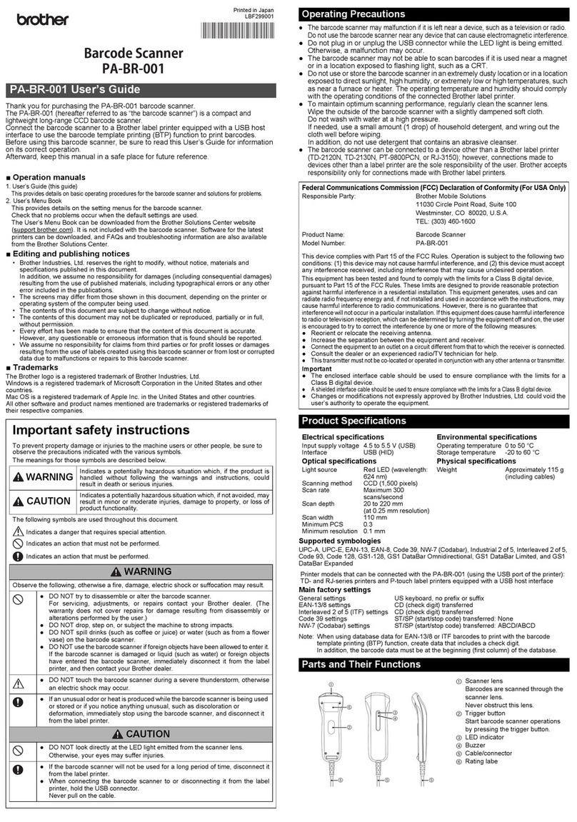 Brother PA-BR-001 user guide