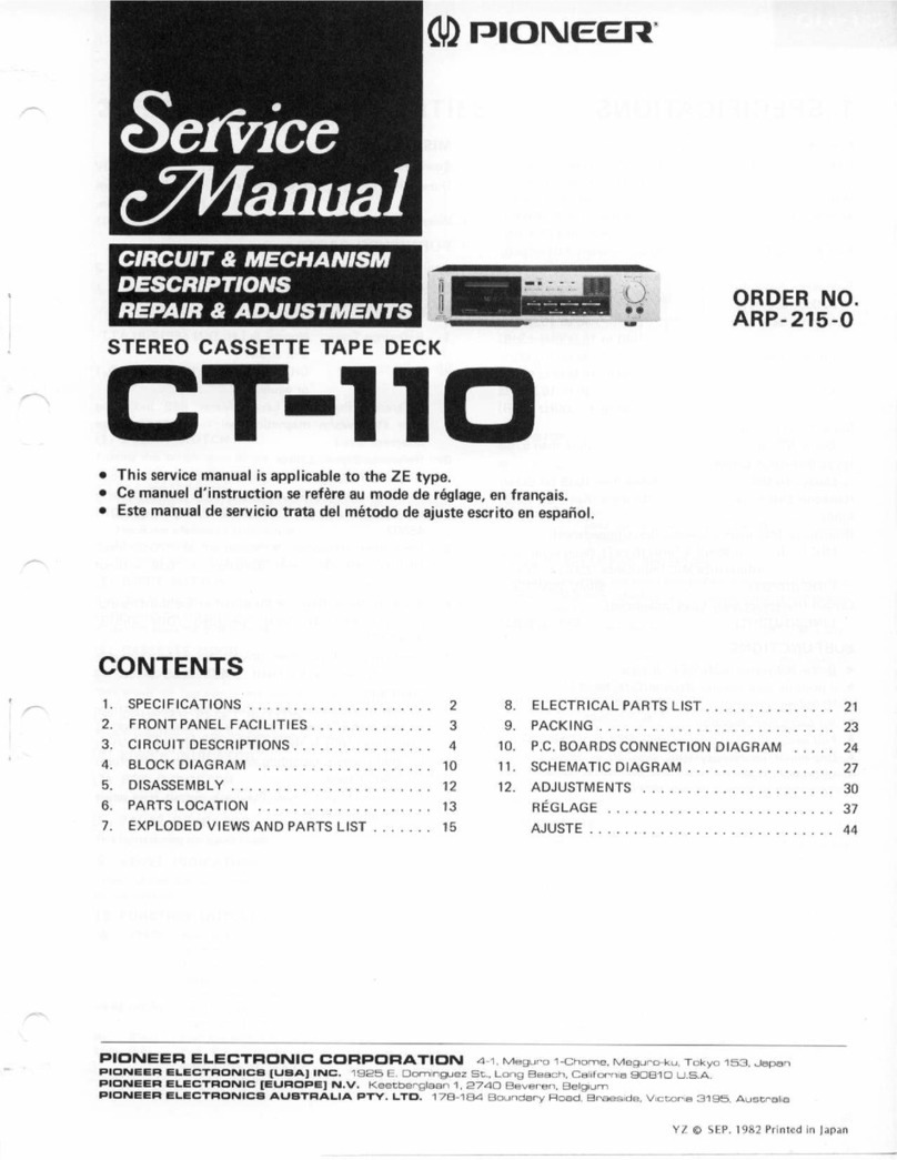 Pioneer CT-110 User manual