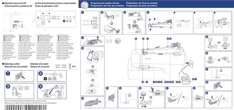 Brother SQ9185 Quick reference guide