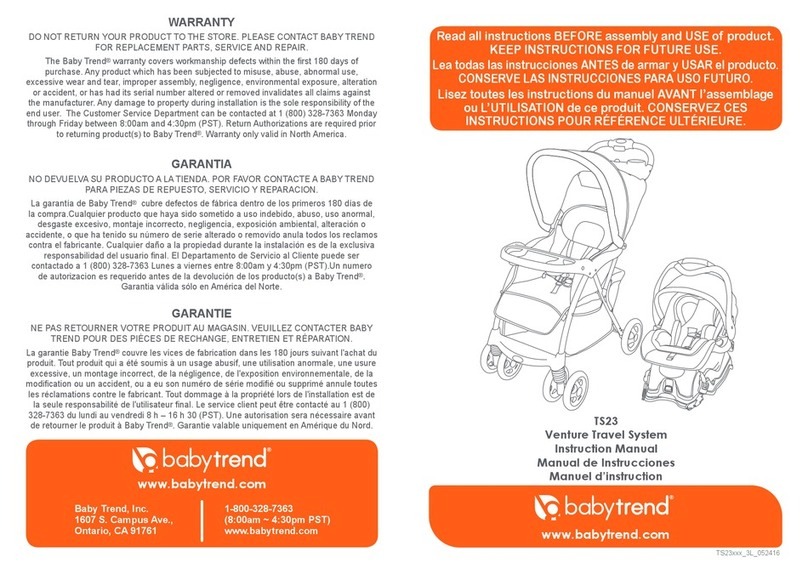 Baby Trend TS23 instruction manual