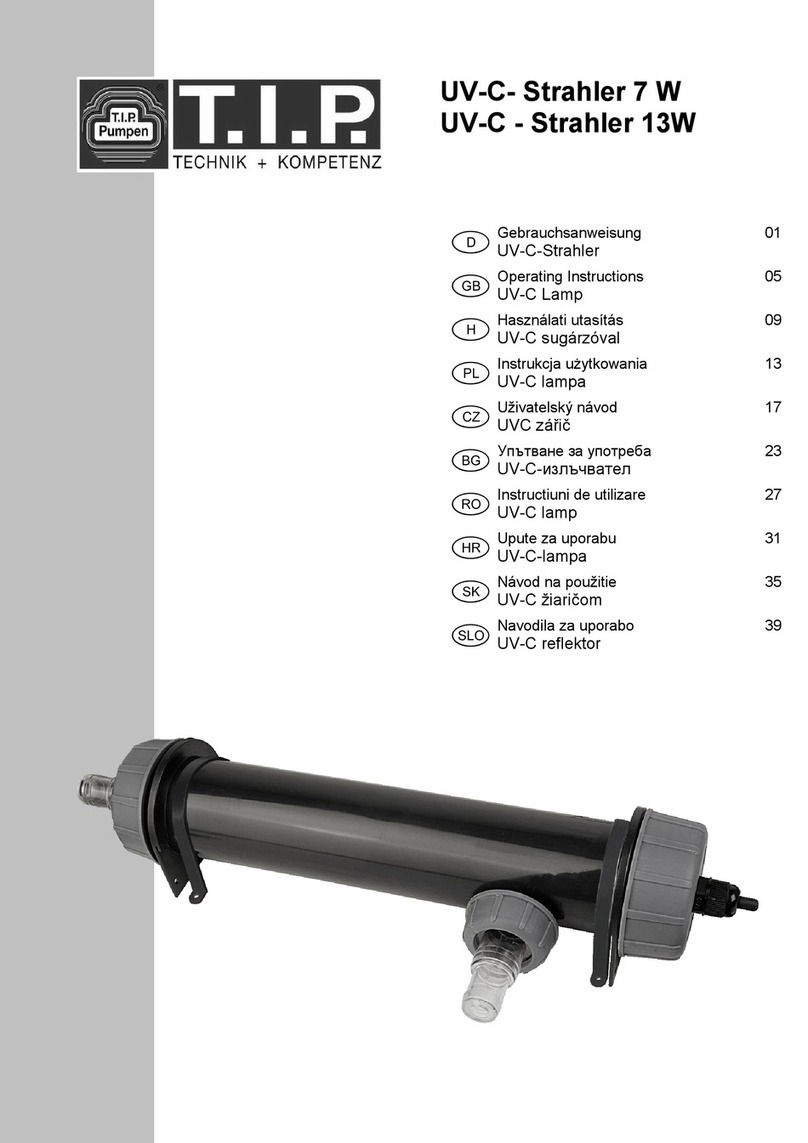 T.I.P. UV-C Strahler 7 W operating instructions