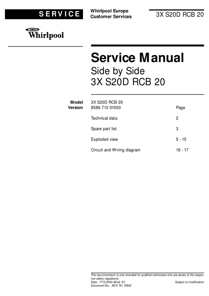 Whirlpool 3X S20D RCB 20 Service manual