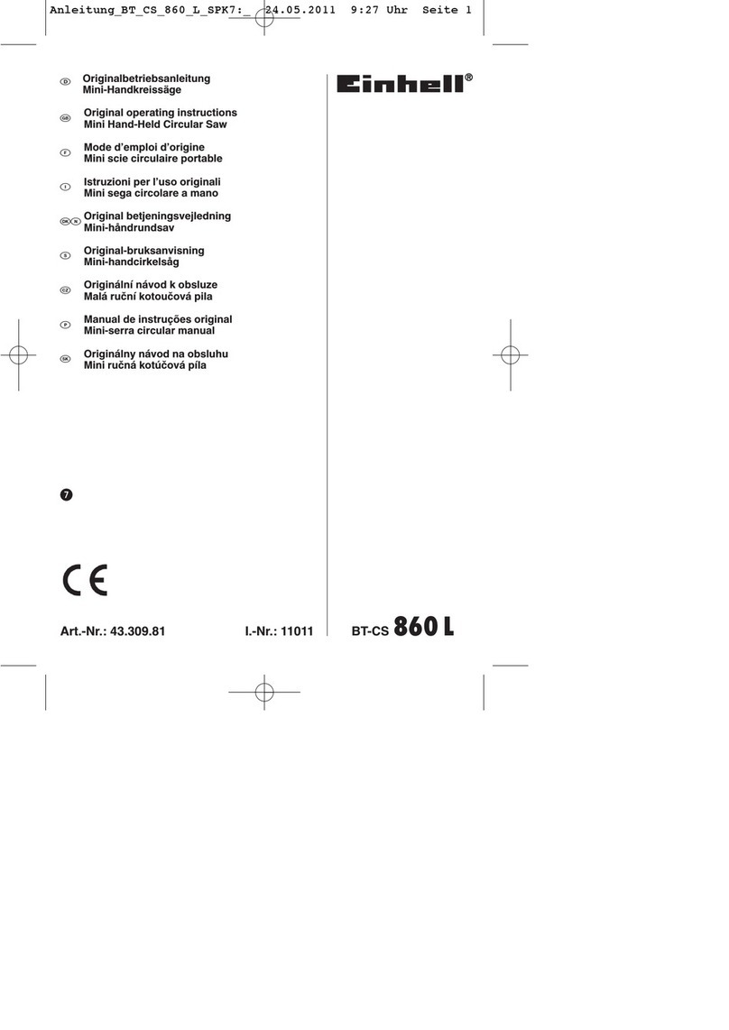 EINHELL BT-CS 860 L User manual