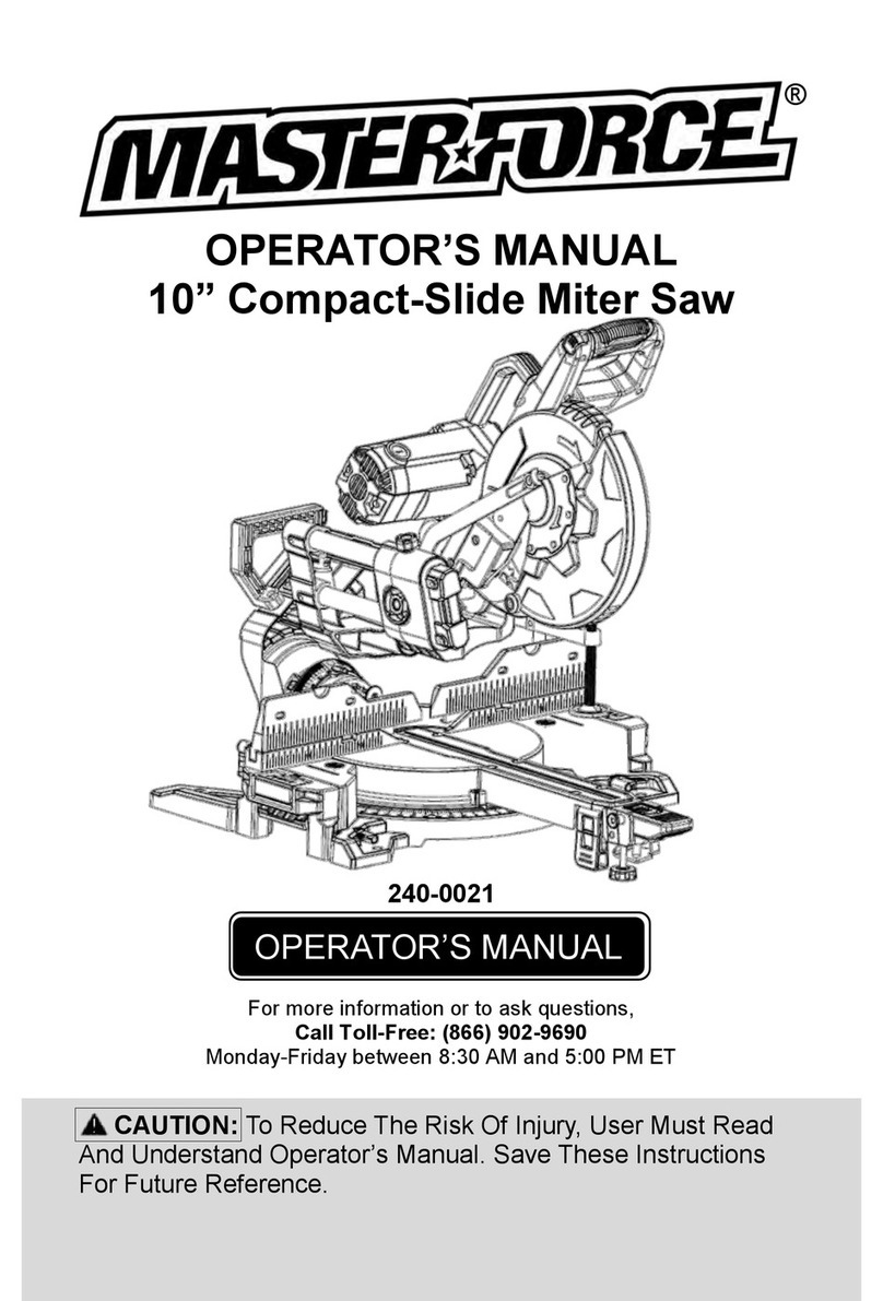 MasterForce 240-0021 User manual