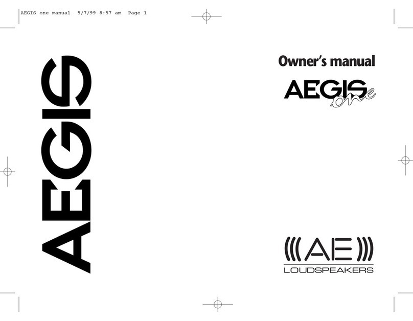 Aegis AEGIS ONE owner's manual