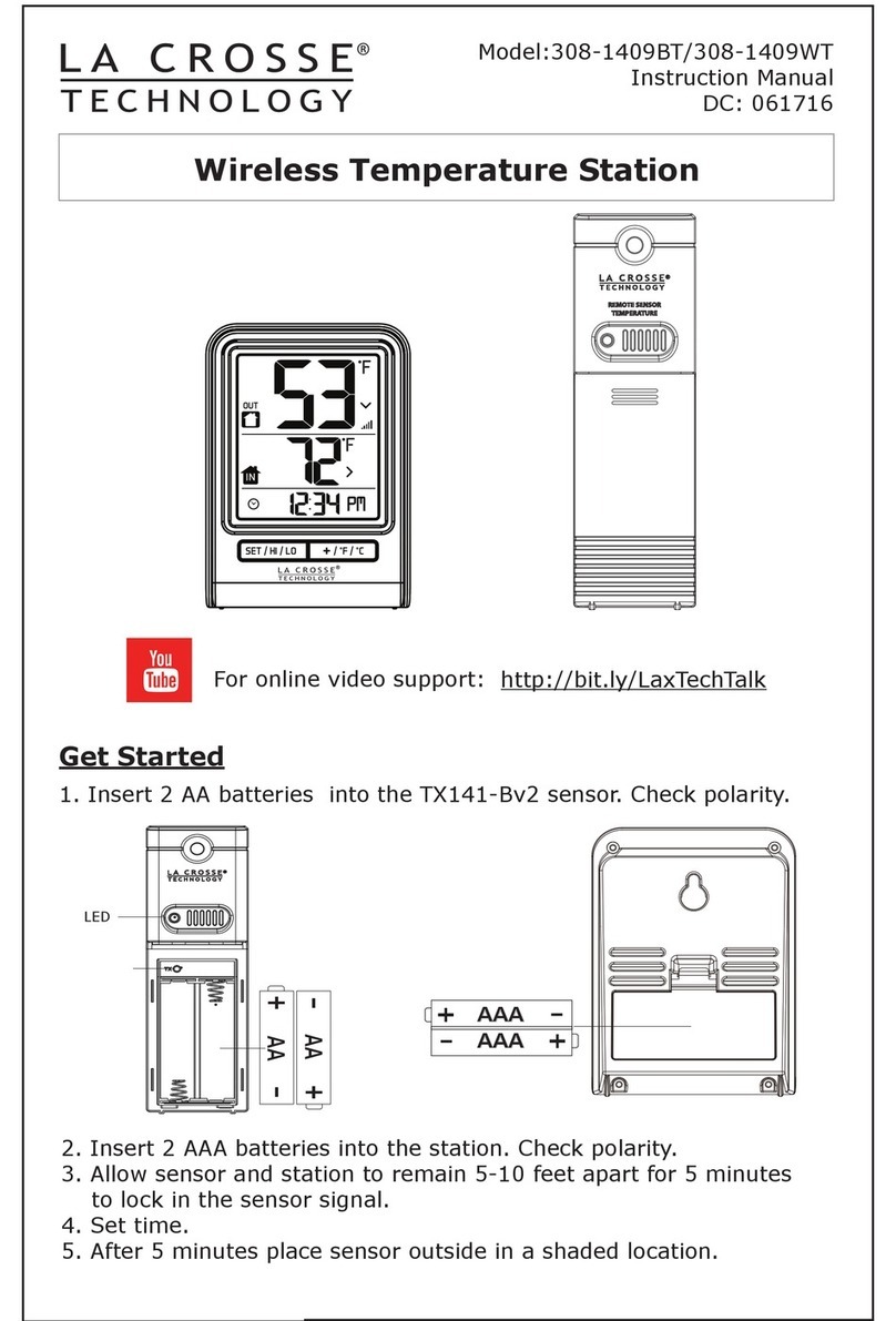 La Crosse Technology 308-1409BT User manual