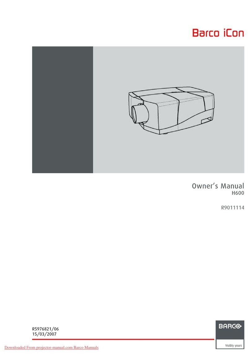 BARCO ICON H600 owner's manual