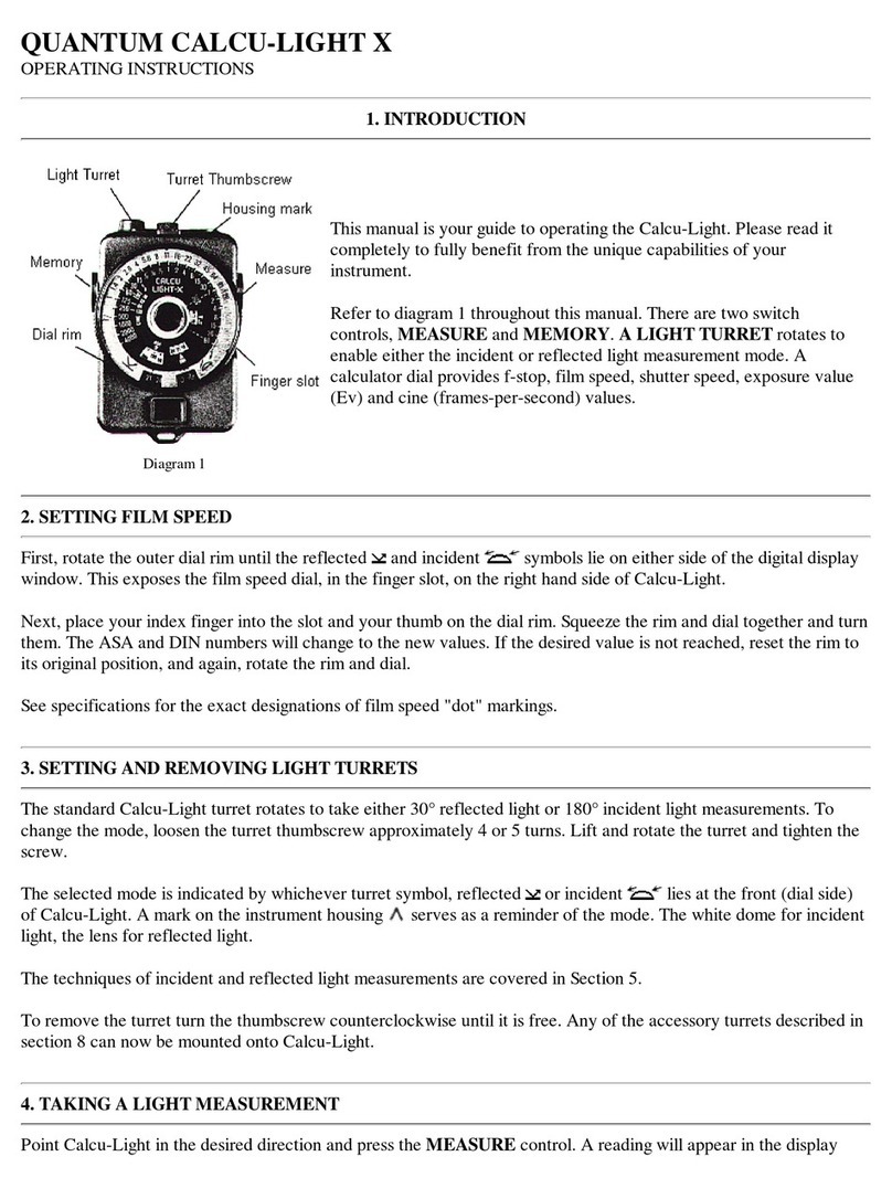 Quantum CALCU-LIGHT X operating instructions