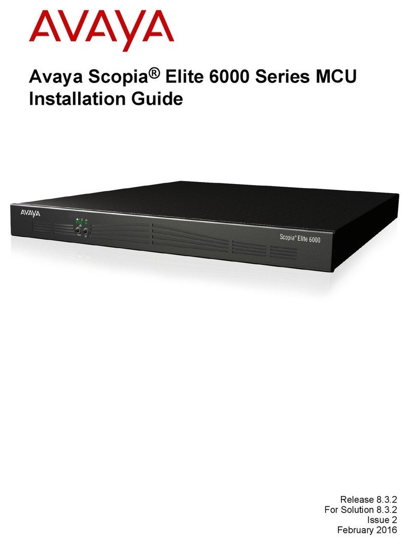 Avaya scopia elite 6000 series User manual