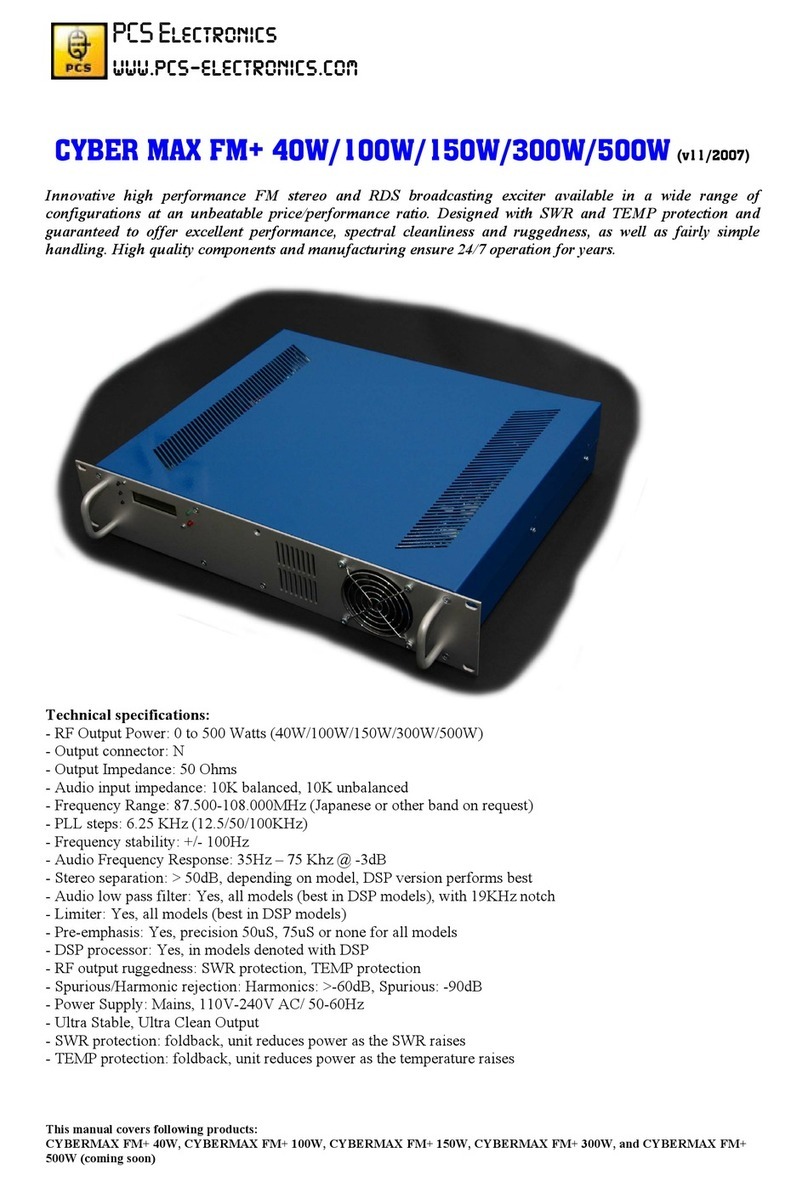 PCS cyber max fm+ 40W User manual