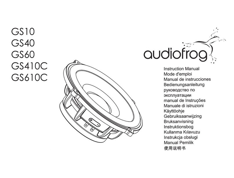 Audiofrog GSlO instruction manual