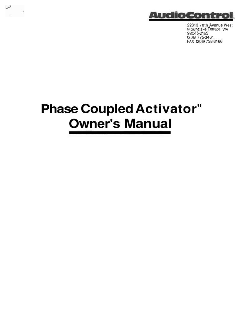 Audio Control Phase Coupled Activator owner's manual Audio Control Phase Coupled Activator owner's manual