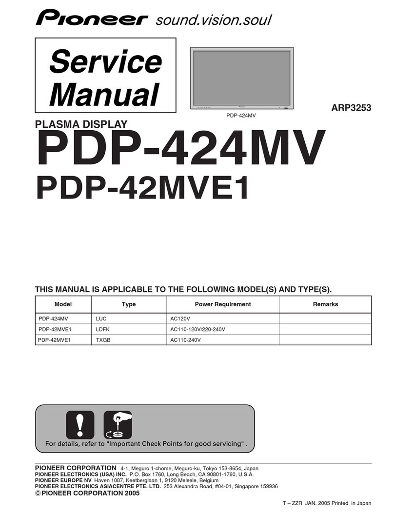 Pioneer PDP 424MV User manual