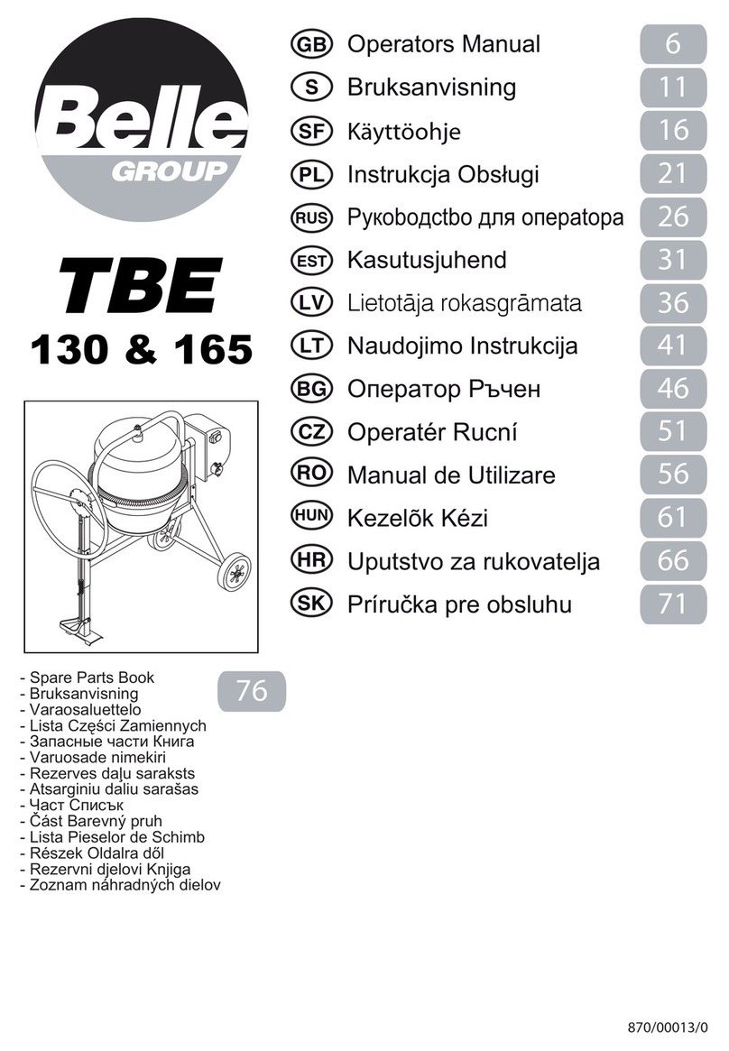 Belle Group TBE-130 Operator's manual