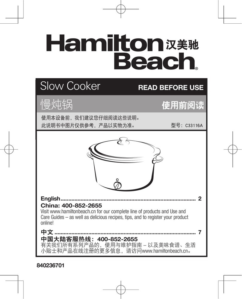 Hamilton Beach C33116A User manual