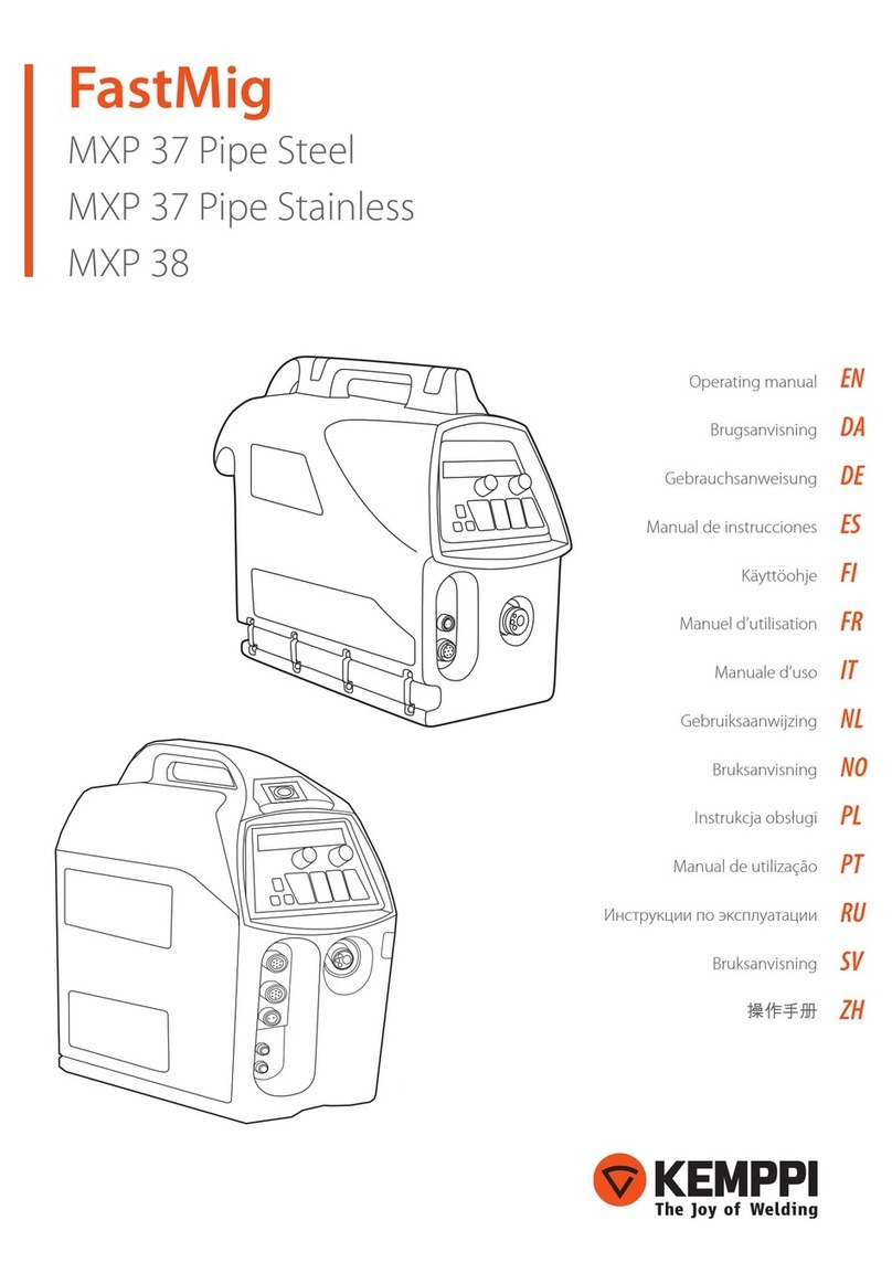 Kemppi FastMig MXP 37 Pipe Steel operating manual Kemppi FastMig MXP 37 Pipe Steel operating manual