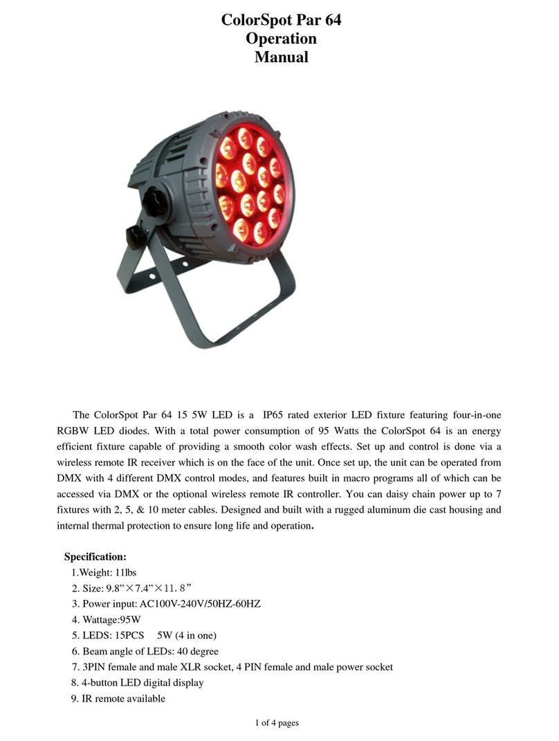 EuroLite ColorSpot Par 64 Operation manual