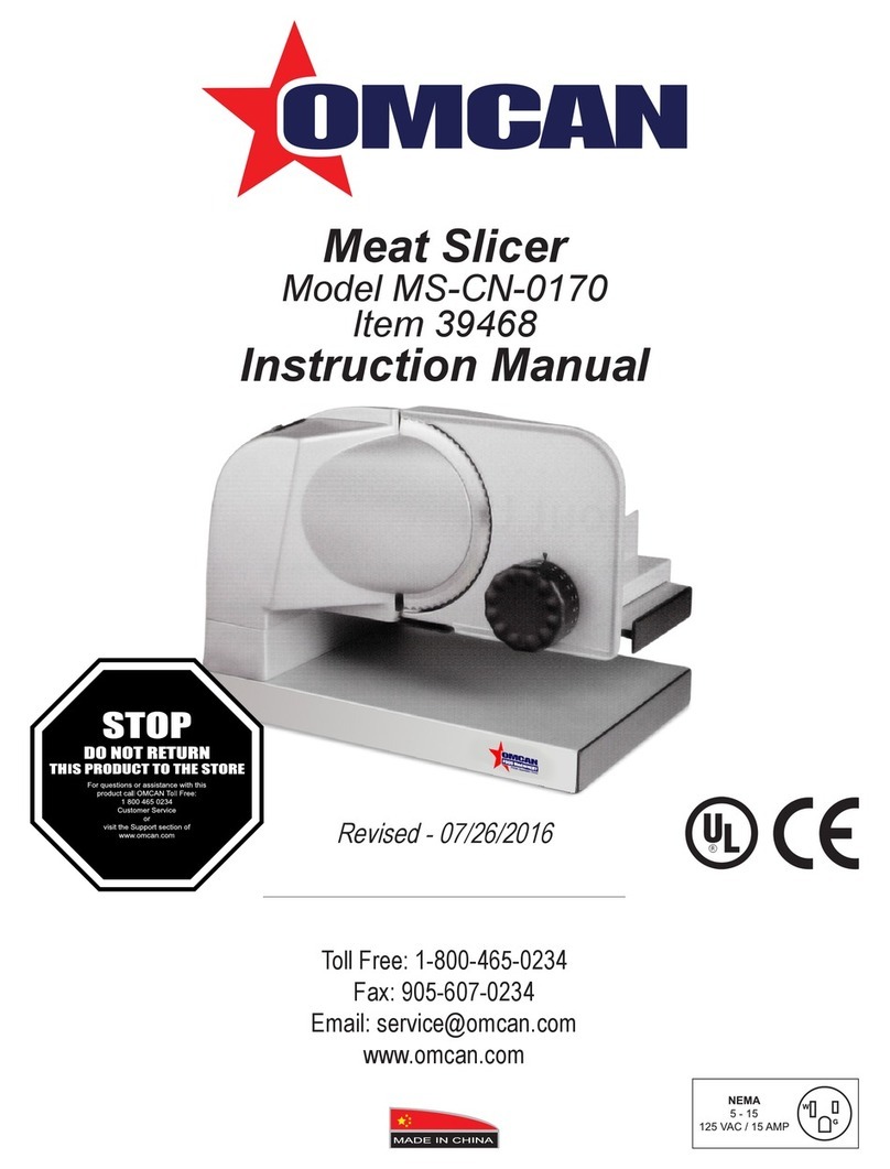 Omcan MS-CN-0170 User manual