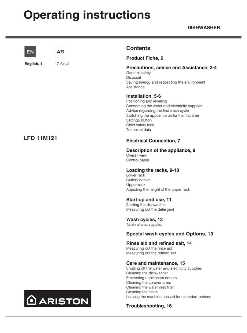 Ariston LFD 11M121 operating instructions