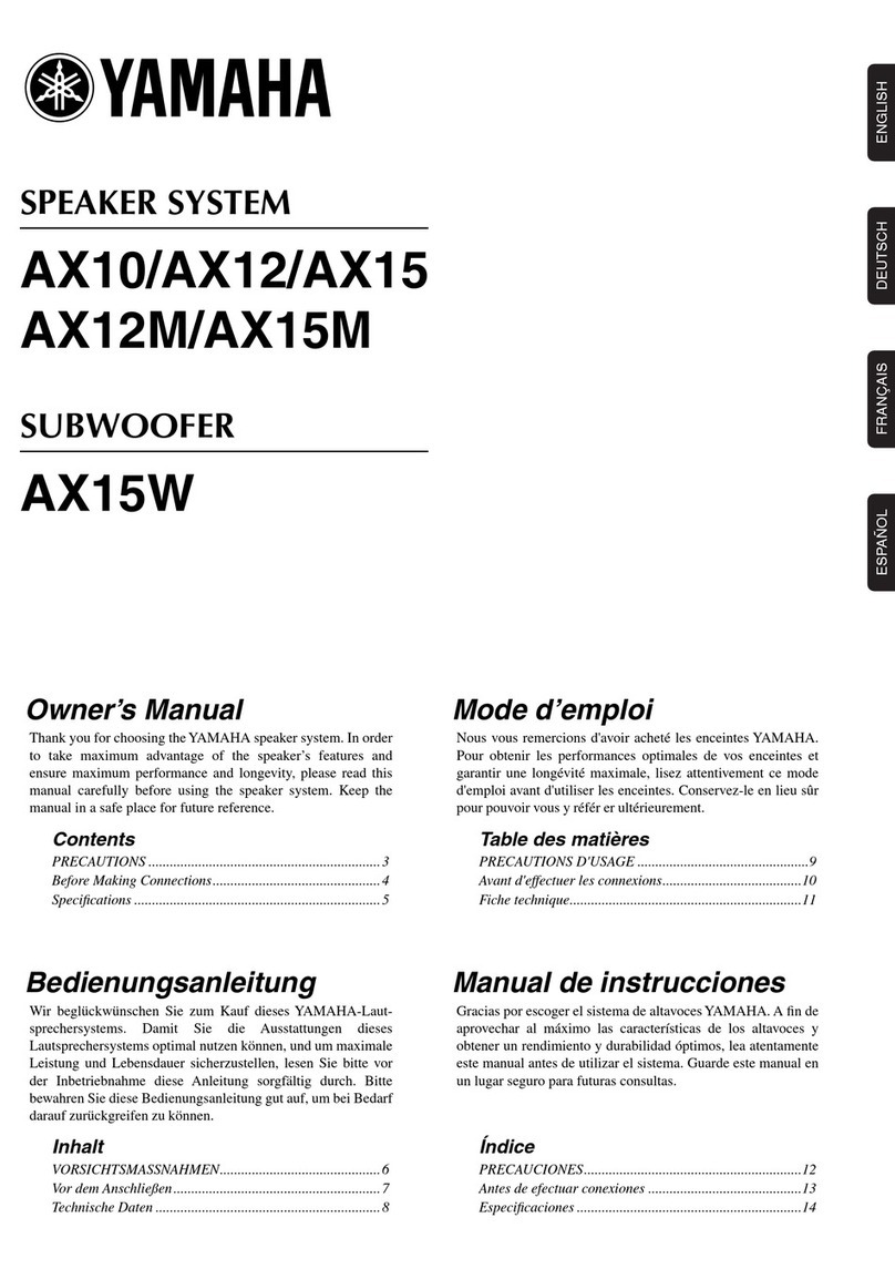 Yamaha AX-10 owner's manual
