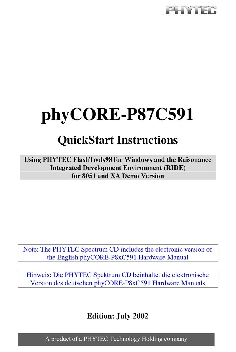Phytec phyCORE-P87C591 Programming manual