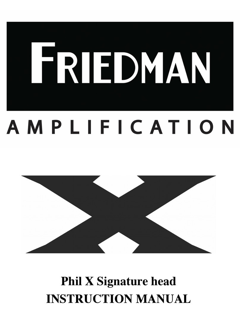 Friedman Phil X Signature instruction manual