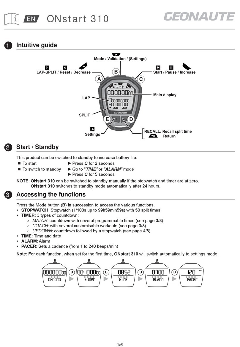 GEONAUTE ONstart 310 User manual