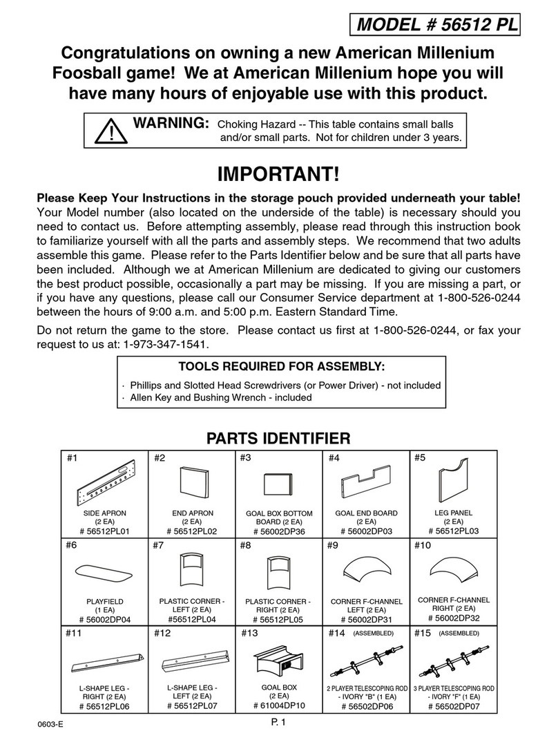 American Millenium 56512 PL Assembly manual