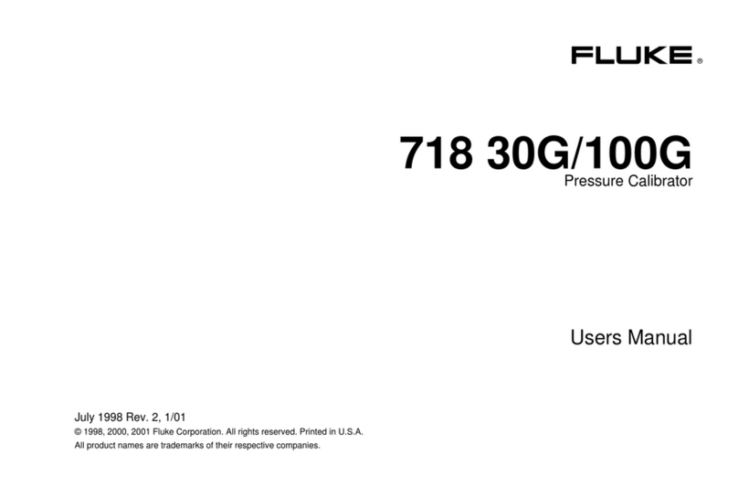 Fluke 718 30G User manual