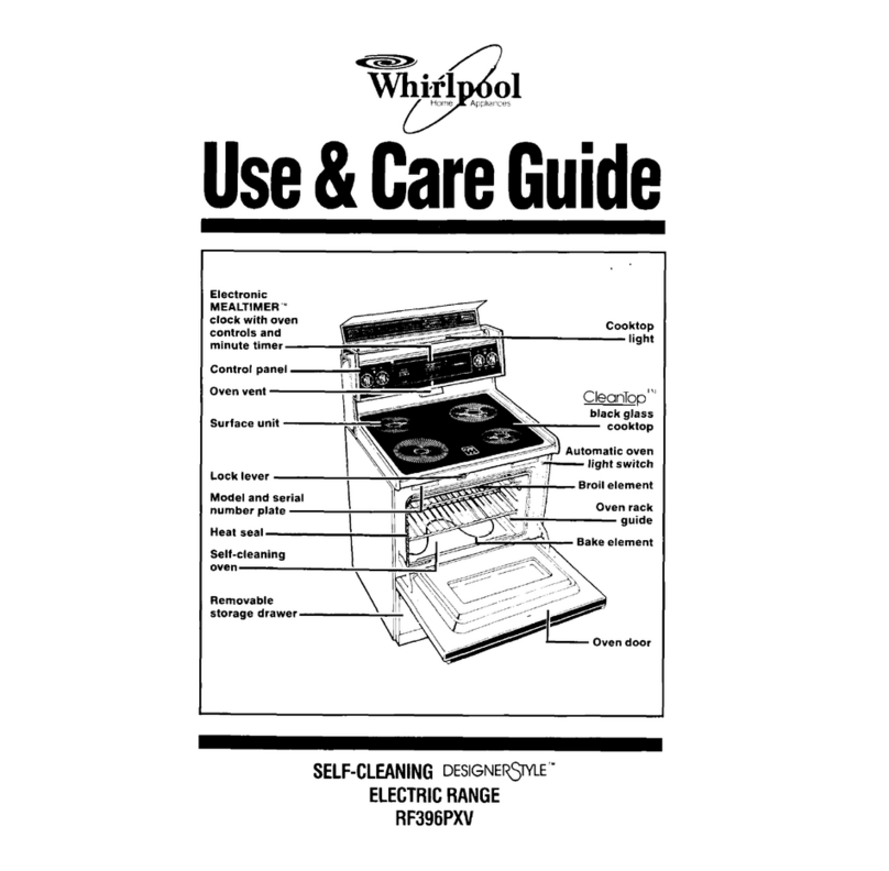 Whirlpool RF396PXV User manual
